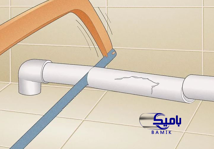 بستن لوله ترک خورده پی وی سی