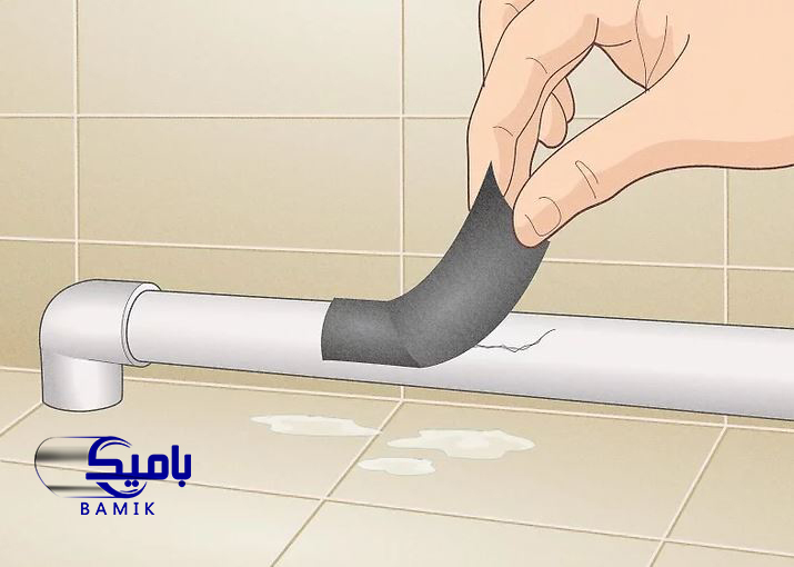 چسب زدن لوله